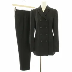 カルバンクライン CALVIN KLEIN スーツ セットアップ 上下 テーラードジャケット ダブル ノーベント パンツ スラックス ウール 2 M グレー /YTのサムネイル