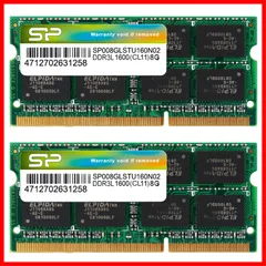 【特価セール】シリコンパワー ノートPC用メモリ 1.35V (低電圧) DDR3L 1600 PC3L-12800 8GB×2枚 204Pin Mac 対応 SP016GLSTU160N22