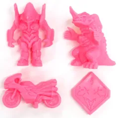 【中古】トレーディングフィギュア ピンクBセット(エヴァンゲリオン初号機・ネロンガ『シン・ウルトラマン』・サイクロン号『シン・仮面ライダー』・エンブレムB) 「シン・ジャパン・ヒーローズ・ユニバース ケシゴム」