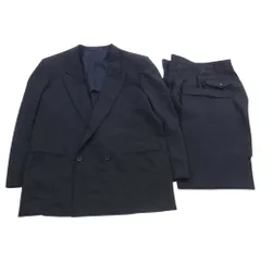 COMME des GARCONS HOMME コムデギャルソンオム スーツ 川久保オム AD1989 80s~90s ウール ダブルブレスト ピークドラペル セットアップ ジャケット スラックスパンツ ブラック系 L【中古】のサムネイル
