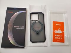 ★TORRAS iPhone 16 Pro 用 ケース【令和7年新型・ゼンマイ式スタンド】縦横両対応 リング付き
