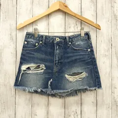 【 GYDA 】ジェイダ デニム ダメージスカートライクショートパンツ S