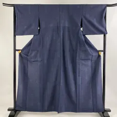 白新染織【塩沢絣小紋着尺◇丸文】薄梅鼠色の地に青みを帯びたグレーの細縞