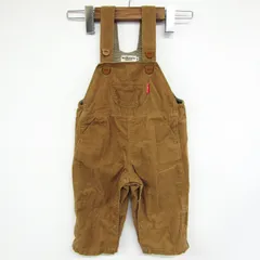 ミキハウス オーバーオールコーデュロイ ホットビスケッツ ベビー 男の子用 80サイズ ブラウン MIKIHOUSE 【中古】