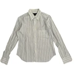 【未使用に近い★人気★希少175/100A】ラルフローレンストライプ長袖シャツ★ 希少⭐️ラルフローレン シャツ 長袖 ストライプ ブルー XL相当