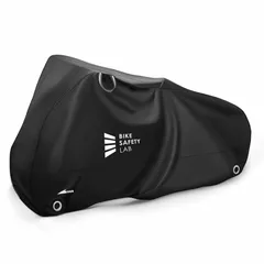 【アウトレット】Bike Safety Lab 自転車カバー 厚手高耐久生地420D  18-22インチ子供自転車用 前後ロックホール 風飛び防止バックル ブラックのサムネイル