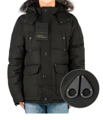 J4018 超美品 ムースナックルズ スターリングパーカー ブラック XL