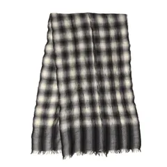 RRL オンブレ チェック 柄 ストール インド製 ウール　ブラウン ラルフ RRL オンブレ チェック 柄 ストール インド製 ウールブラウン ラルフ