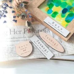 はじめてのアートに♪木製＊ファーストアートタグ＊漢字対応◎名入れ＊記念品