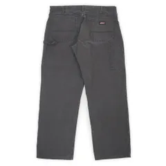 ディッキーズ Dickies 00s 2000年代 ダックペインターパンツ カーペンター 定番 旧タグ ワーク USA ヴィンテージ アメリカ 古着 メンズ ズボン・パンツ フェードブラック W36 L32相当【中古】