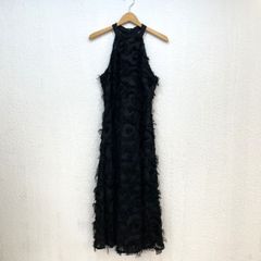 【美品】【新品タグ付き】シーインデイジー SHEIN Dazy ★華やかさと優雅さを演出するフリンジワンピース★ ホルターネックフリンジロングドレス 【M】 ブラック 黒 【パット、裏地付き】