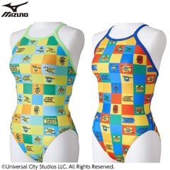 【SALE★20%OFF】ミニオン　ミズノ　  ジュニア練習用水着　N2MAA496　エクサスーツ　レディース　ガールズ　水泳　競泳　トレーニング水着　mizuno　MINIONS