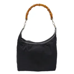 グッチ GUCCI バッグ レディース ブランド ショルダーバッグ バンブー ナイロン ブラック 000・1956 ワンショルダー 黒 無地 シンプル おでかけ 普段使い 【中古】