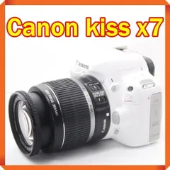 美品希少⭐️canon eos kiss x7 ダブルレンズ　初心者/ホワイト EOS キヤノン デジタル一眼 CANON Kiss X7 ホワイト ダブルズーム 中古