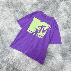【良品】MUSIC TELEVISION  ミュージックテレビジョン  Tシャツ【F】レア  一点もの  レディース  紫系  パープル  【送料無料】のサムネイル