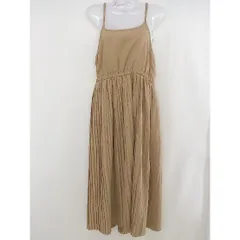 ◇ w closet ダブルクローゼット キャミソール ロング プリーツ ワンピース サイズF キャメル レディース  【中古】 【1206020000412】のサムネイル