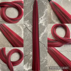 黒バーガンディミックス ポニーテールリング