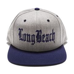 LONG BEACH SNAPBACK CAP【H.GRAY×NAVY】【CITY CAP】 (帽子 スナップバック キャップ ロングビーチ ウエストコースト LA ギャングスタ ヒップホップ グレー ネイビー SNOOP DOGG スヌープドッグ)