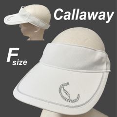 Callaway キャロウェイ ゴルフ サンバイザー F バイザー ユニセックス ロゴ ビジュー  ホワイト系 (G39)