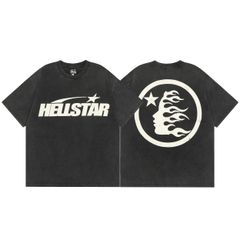 ヘルスター Hellstar Studios Classic Logo Short Sleeve Tee Shirt Washed Black 半袖 Tシャツ ゆったり ユニセックス 並行輸入品 ブラック S M L XL