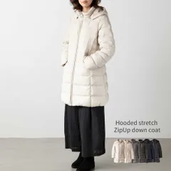 『 フード付ストレッチダウンコート：L  』