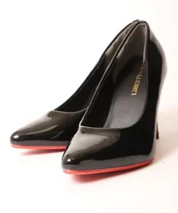 LibertyDollポインテッドトゥ9.5㎝ピンヒールレッドソール美脚パンプス LL 24.5cm