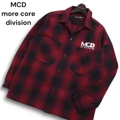 MCD more core division エムシーディー 通年 ロゴ★ 長袖 オーバーサイズ チェック シャツ Sz.M メンズ 日本製