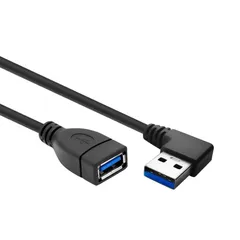 新品 【50cm】USB 3.0 右向き L字 方向変換ケーブル 延長ケーブル USB3.0 タイプAオス- タイプAメス USB方向変換 USB延長 コード cable-089