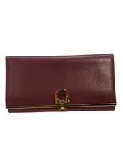 【美品】FERRAGAMO フェラガモ 長財布 メンズ レザー ガンチーニ 茶色 フェラガモ 長財布 財布 メンズ レディース ガンチーニ ブラック