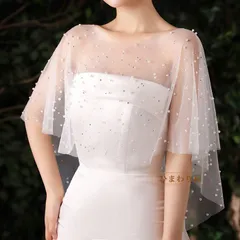 ウェディングショール レディース パーティーショール ウェディングボレロ ストール ショール ウェディングドレスストール 結婚式 披露宴