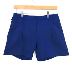 アディダス ショートパンツ ナイロンパンツ ストレッチ スポーツウエア ボトムス レディース Lサイズ ブルー adidas 【中古】