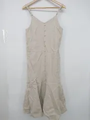 ◇ natural couture フェイクレザー 大人女子 キャミソール ロング ワンピース ベージュ レディース P  【1308160074282】のサムネイル