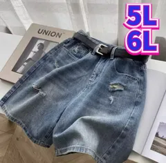 ショートパン　ショートパン　デニムショートパンツ　ダメージショートパンツ　新品　大きいサイズ