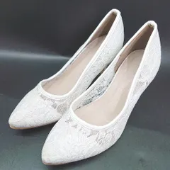 ◇ Θ ヴィヴィアン 大人系 ポインテッドトゥキレイめパンプス サイズ22cm ホワイト系 レディース E  【1508060024480】