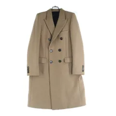 CELINE (セリーヌ) キャメルウール ダブルブレスト ピークドラペル チェスター ロング コート ブラウン 2M305084D