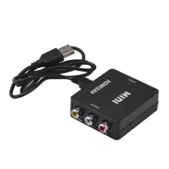 【在庫セール】コンポジットをHDMIに変換アダプタ 変換コンバーター AV AV to to HDMI HDMI 変換器 RCA 音声転送 HDMIto 720/1080P切り替え RCA変換アダプタ USB給電 コンバーター ブラック yarui