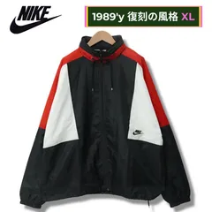 NIKE ナイキ ナイロンジャケット ウインドランナー XL 相当 表記 L 89年 復刻 ブラック レッド ホワイト ストリート Y2K オーバーサイズ ビッグシルエット NIKE THE DEPT. OF NIKE ARCHIVES 古着 D3180
