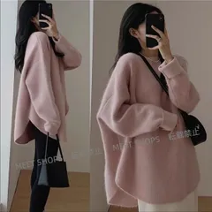 【新品未使用】ニット レディース秋冬 トップス ふわふわ 今年らしい セーター 大人らしいカジュアル感チュニック丈大人の余裕と品のよさをプラスキレイめ ddhc166