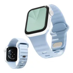 【新品】 [ハミィ] iFace Reflection Apple Watch Series 10/9/SE(第2/1世代)/8/7/6/5/4(40-42mm)/3/2/1(38mm)専用 シリコンバンド (ペールブルー)【 アップルウォッチ ベルト バ 1