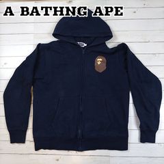 A BATHNG APE/アベイジングエイプ  ベイプ ジップアップフーディー エイプ ロゴ スウェットパーカ L