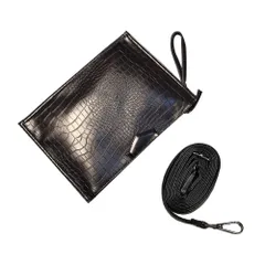 【数量限定】ボディーバッグ 肩掛け 斜め掛け バッグ 胸バッグ バッグ 3室仕切 ショルダー A4大さい クラッチ ショルダーベルト付ハンドストラップ付 結婚式 3way バッグ メンズ ビジネス セカンド フォーマル 冠婚葬祭 革 バッグ [Ｗｈａｔｎａ]