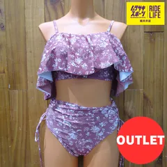 ★アウトレット50％OFF★BEACH QUEEN　ビーチクイーン　花柄　オフショル　フリルブラビキニ　ビキニ　（レッド）　393050　【ムラスポ公式】のサムネイル