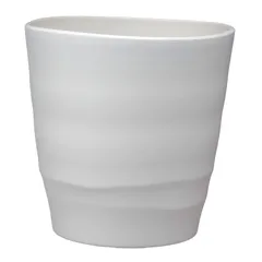 【在庫処分】日本製 観葉植物 ポリ栓 シンプル 陶器風 インナーポットサイズ8号鉢 奥行30×幅30×高さ30.3㎝ 土容量12L ホワイト 30型 アトリエポット 鉢カバー プラ鉢 鉢 アップルウェアー