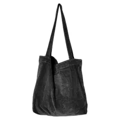 ☆ ブラック ☆ コーデュロイトートバッグ トートバッグ コーデュロイ 大容量 コーデュロイトートバッグ トートバック トート 手提げ 肩掛け マザーズバッグ サブバッグ サブバック 大きい 大きめ レディース メンズ ユニセックス 男女兼用