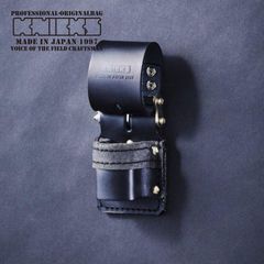 ニックス KB-301DDSP 腰袋3段総グローブ革フチ/ブラック ◆新品❗️ KNICKS】ニックス KB-301DDSP グローブ革 コンピ革 3段腰袋