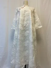 【新品•未使用•タグ付き】FINE 【ko】刺繍入りホワイトロングワンピース