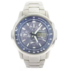 カシオ CASIO オシアナス OCEANUS ウェーブセプター 腕時計 電波ソーラー アナデジ クロノグラフ SS OCW-500TDJ-2AJF 文字盤ネイビー