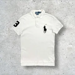 90s 00s ヴィンテージ Polo by Ralph Lauren BIGポニー刺繍 ナンバリング 鹿の子 半袖 ポロシャツ L