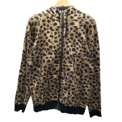 エックスガール X-girl BIG DELIGHT SWEAT HOODIE レオパード ジップ パーカー フーディー Y2K レディース ONE SIZE 