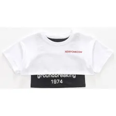 ☆ ホワイト×ブラック ☆ 120cm ☆ キッズ カジュアル服 pkmkmd06 キッズ タンクトップ ダンス Tシャツ 半袖 アンサンブル ショート丈 Ｔシャツ ダンス衣装 女の子 夏服 子供服 子ども服 ガールズ ノースリーブ へそ出し チア 衣装